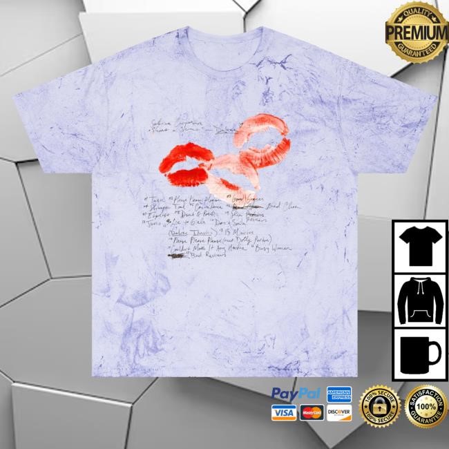 Official Sabrina Carpenter Merch Sabrina Carpenter Merch Lyrics Lip Long Sleeve Shirt - New Tee Store