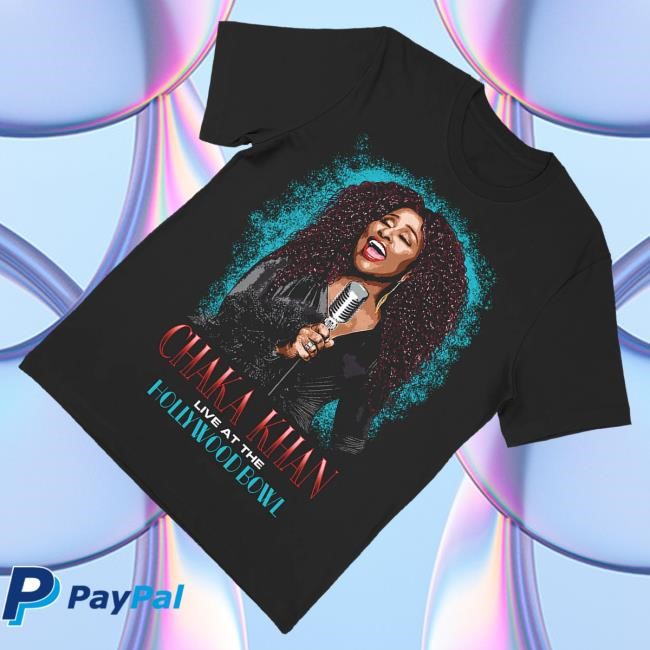 Chaka Khan Merch Chaka Khan Live At The Hollywood Bowl Microphone Tee - New Tee Store